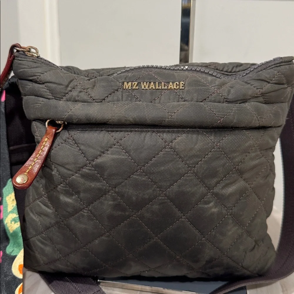 MZ Wallace Bag Metro Gray Quilted Crossbody - Picture 4 of 17